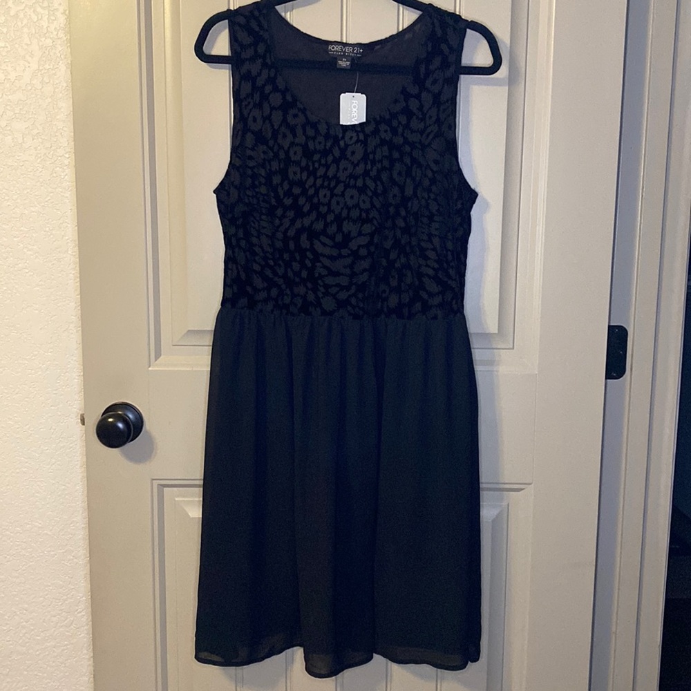 NWT Forever 21 Leopard Empire Waist Dress Size 2X